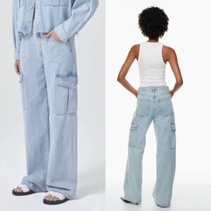 Agolde Minka  Wide Leg High Rise  Cargo Jeans - 31